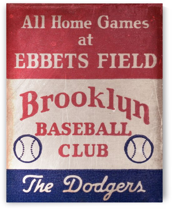 1939 Brooklyn Dodgers Ebbets Field Art by Row One Brand