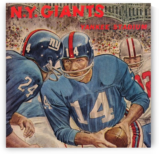 1963 New York Giants Football Program Art by Row One Brand