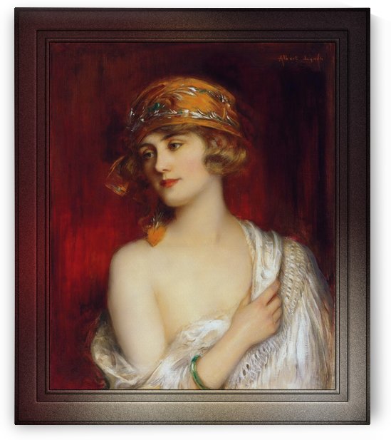 A Young Beauty by Albert Lynch Fine Art Old Masters Reproduction by xzendor7