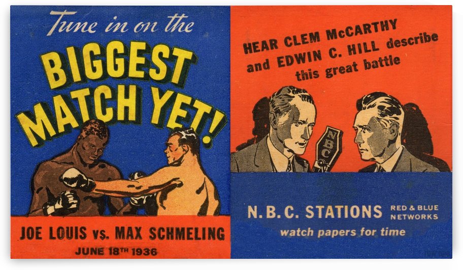 1936 Joe Louis vs. Max Schmeling by Row One Brand