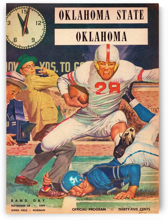 1959_College_Football_Oklahoma State vs. Oklahoma_Owen Field_Norman_Row One Brand by Row One Brand