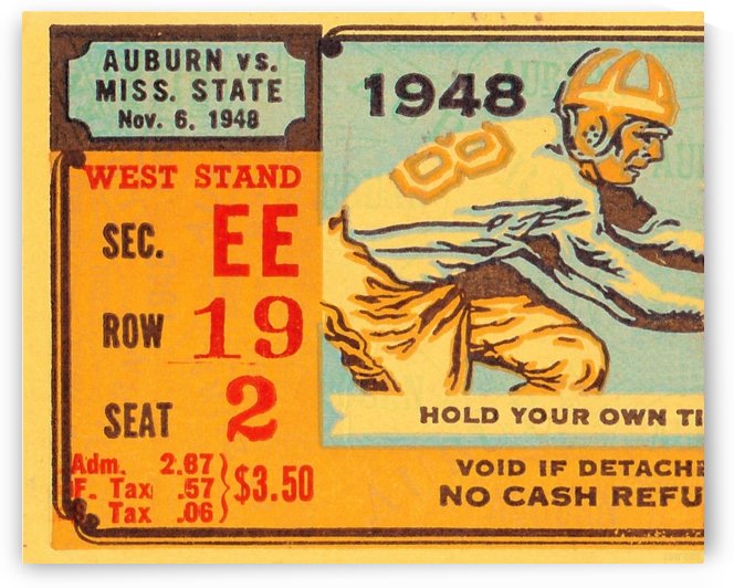 1948 Auburn vs. Mississippi State by Row One Brand