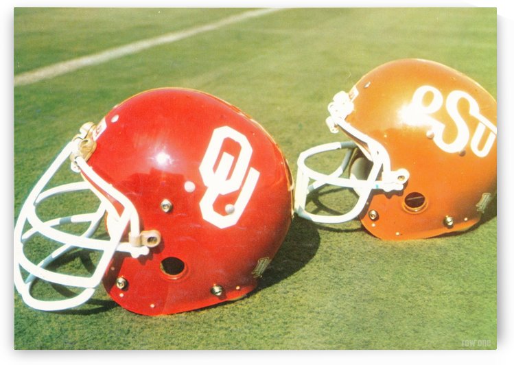 1978 Oklahoma Sooners Bedlam Helmet Art by Row One Brand