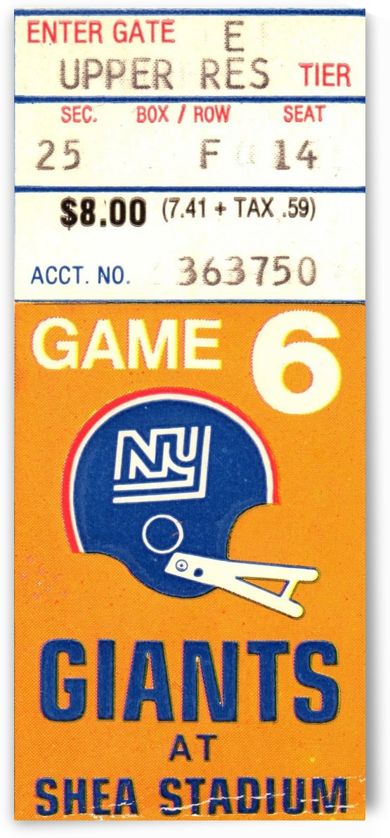 1970 New York Giants  by Row One Brand