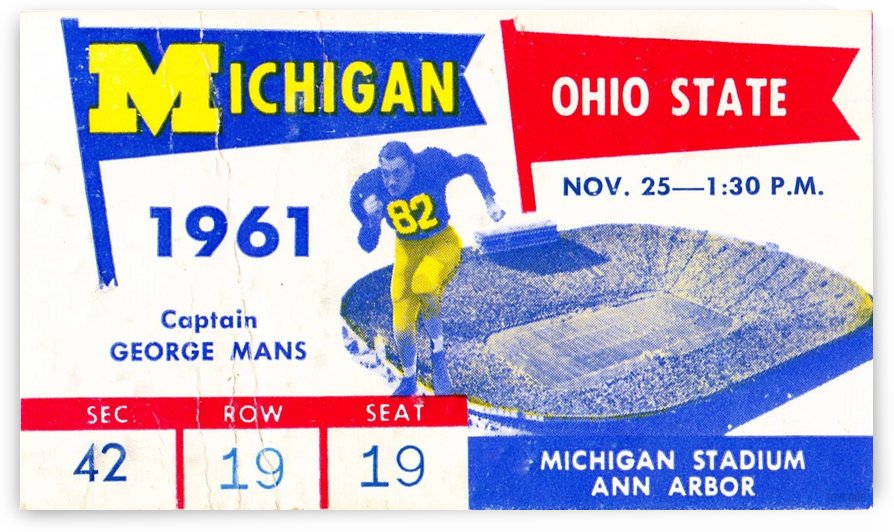 1961_College_Football_Ohio State vs. Michigan_Michigan Stadium_Ann Arbor_Row One Brand by Row One Brand
