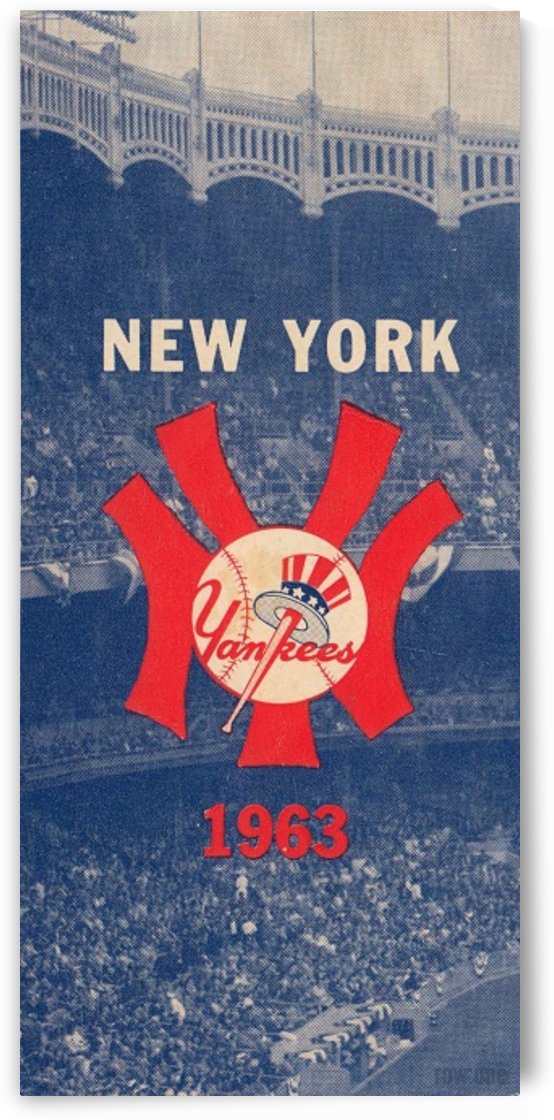1963 New York Yankees Baseball Cover Art by Row One Brand  by Row One Brand