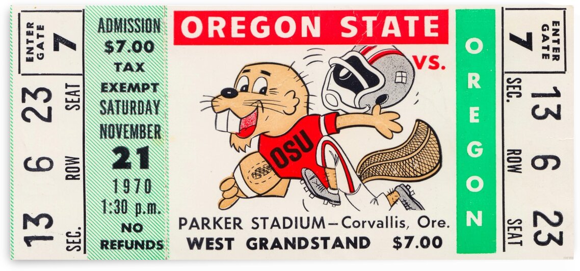 1970 Oregon State vs. Oregon by Row One Brand