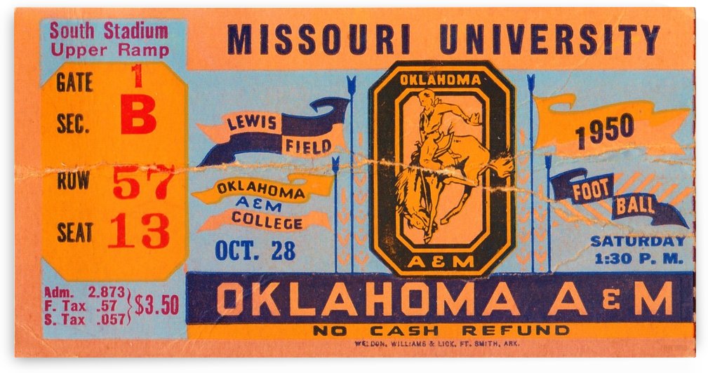 1950_College_Oklahoma vs. Oklahoma State_Lewis Field_Stillwater_Row One Brand by Row One Brand