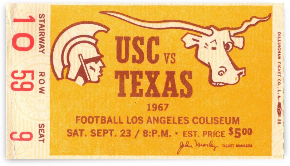 1967 USC vs. Texas  by Row One Brand