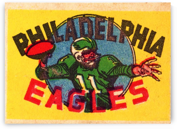 Vintage Philadelphia Eagles QB Art by Row One Brand