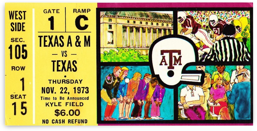 1973_College_Football_Texas vs. Texas A&M_Kyle Field_College Station_Row One Brand by Row One Brand