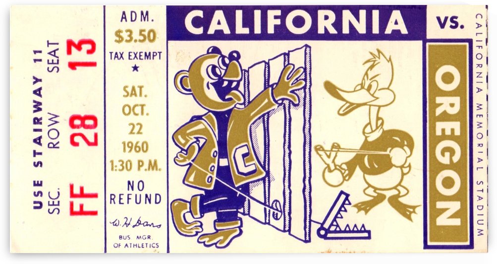 1960_College_Football_California vs. Oregon_Memorial Stadium_Row One Brand by Row One Brand