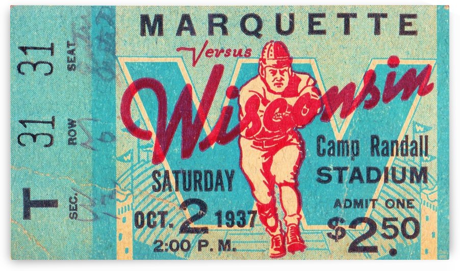 1937 Marquette vs. Wisconsin by Row One Brand