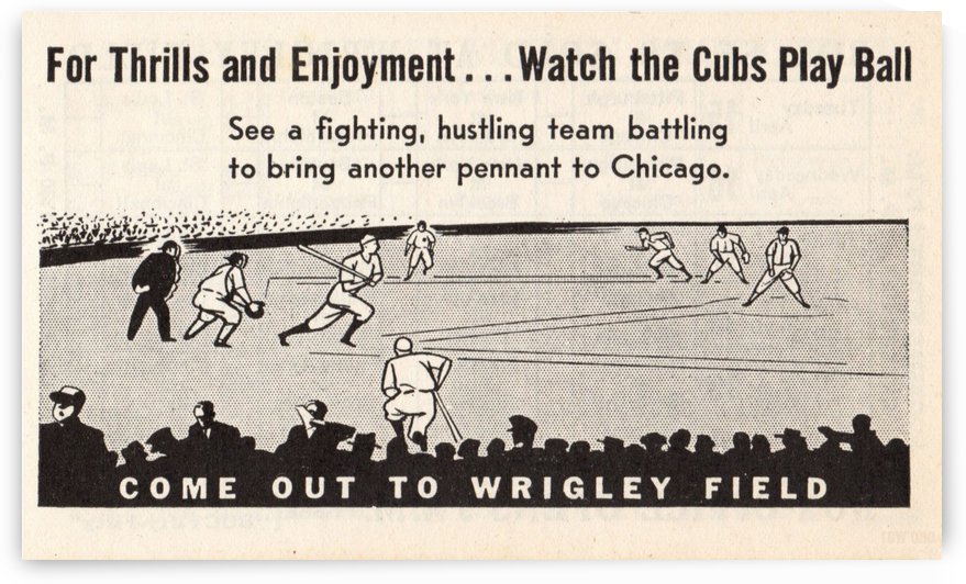 1941 Chicago Cubs Come Out to Wrigley Field by Row One Brand