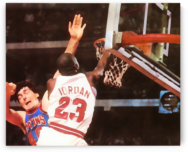 Michael Jordan Dunk Over Laimbeer by Row One Brand