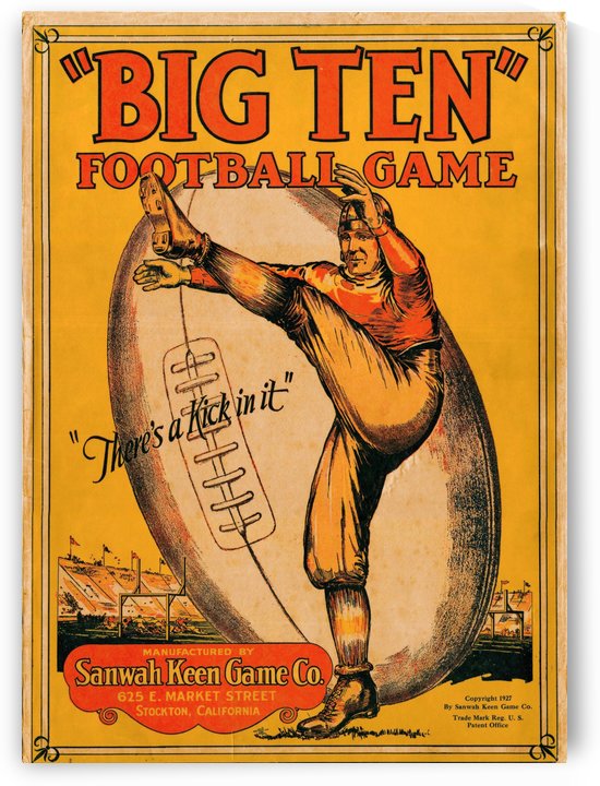 1927 Big Ten Football Game Poster by Row One Brand