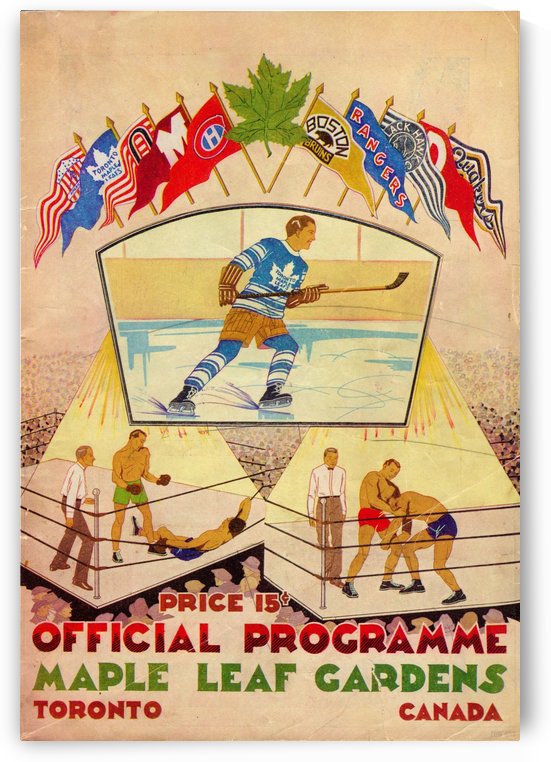 1932 Toronto Maple Leafs Program Art by Row One Brand