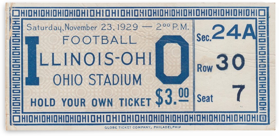 1929 Illinois vs. Ohio State by Row One Brand
