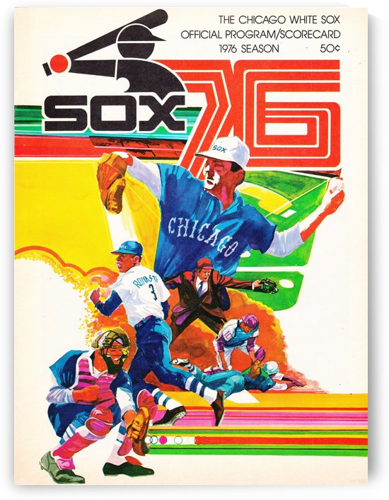 1976 Chicago White Sox Scorecard & Program Art by Row One Brand