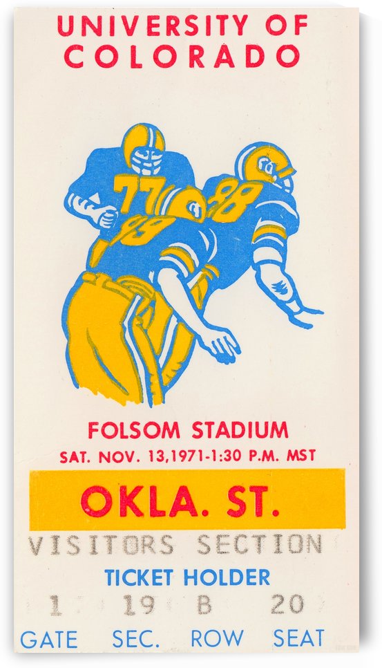 1971 Oklahoma State vs. Colorado by Row One Brand