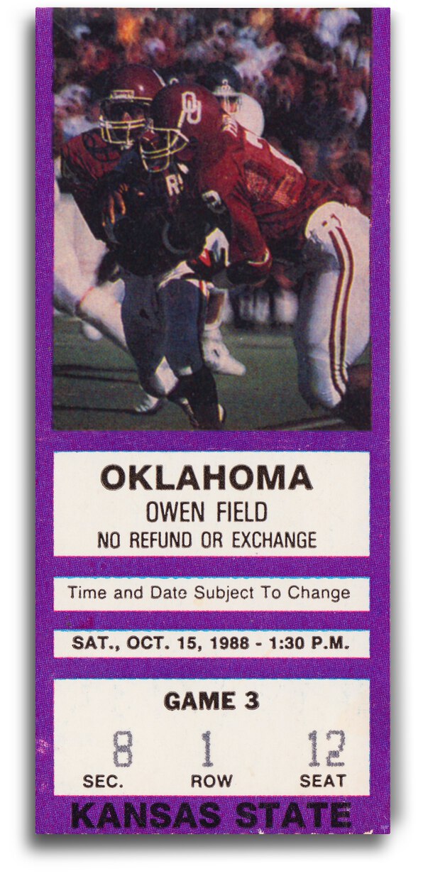 1988 Oklahoma Sooners vs. Kansas State by Row One Brand