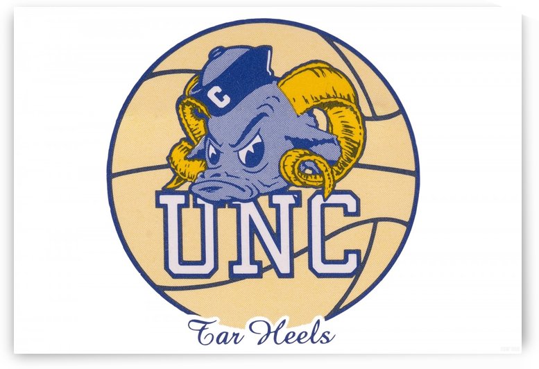 1982 North Carolina Tar Heels Basketball Art by Row One Brand