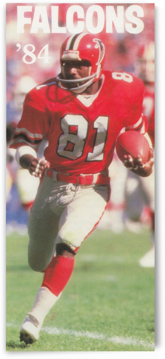 1984 NFL Atlanta Falcons Football Art Reproduction Vintage Football Helmet Photo by Row One Brand