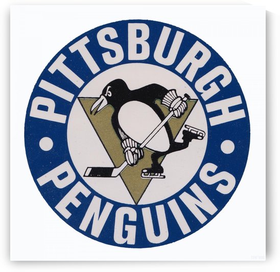 Vintage Pittsburgh Penguins Art Reproduction Vintage Decal by Row One Brand