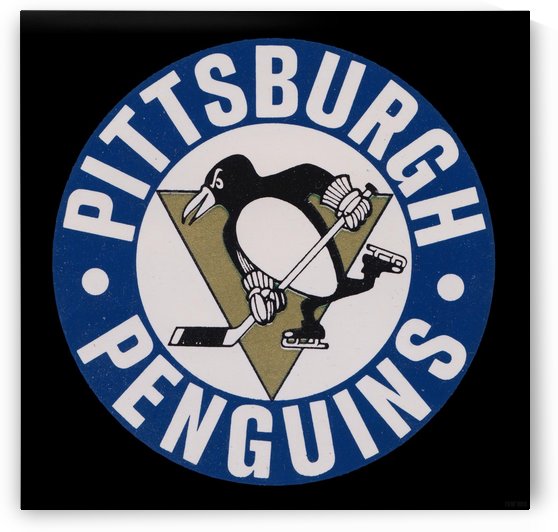 Pittsburgh Penguins Wall Art Vintage Decal Reproduction Row One by Row One Brand