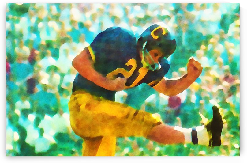 College Football Punter Art Print Cal Bears Wall Art by Row One Brand