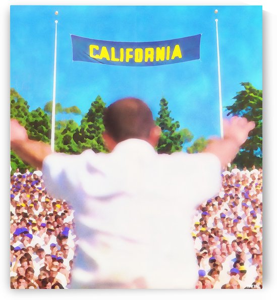 Football Watercolor Art_Vintage College Football Art Prints_Best Football Stadium Art_California Art by Row One Brand