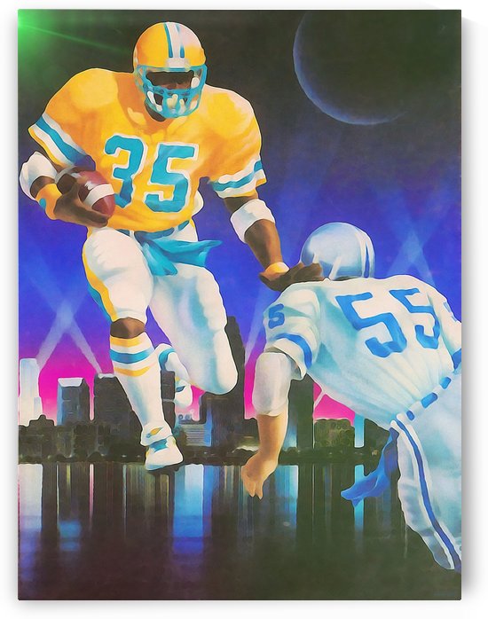 1980s Miami Orange Bowl Football Art by Row One Brand