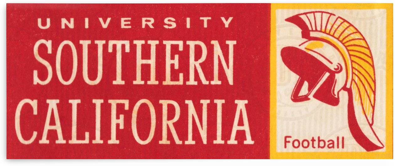 Vintage USC Trojans Art_Vintage College Football Art by Row One Brand