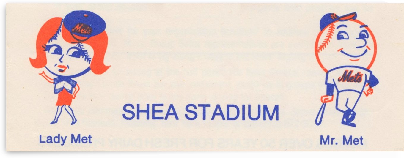 1977 new york mets art reproduction shea stadium retro baseball artwork row one brand by Row One Brand