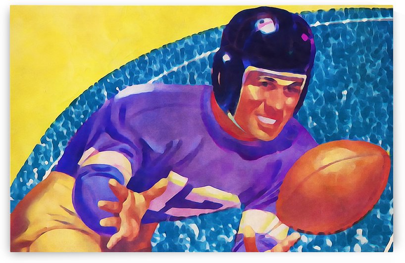 Football Art Watercolor  by Row One Brand