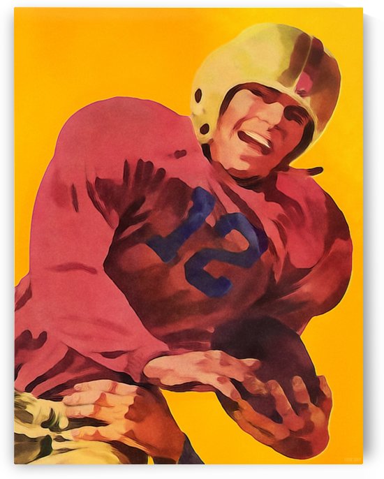 Vintage Football Poster_Football Prints Wall Art Posters by Row One Brand