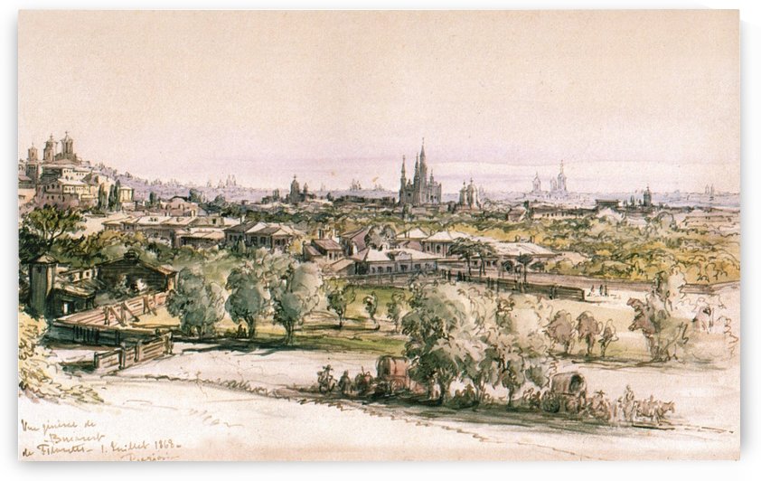 View of Bucharest from Filaret by Amadeo Preziosi