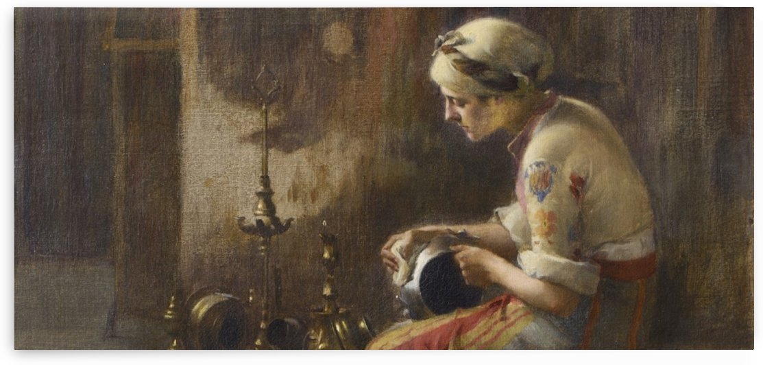 Oriental woman by Amadeo Preziosi