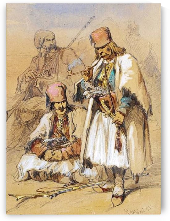 Ottoman soldiers by Amadeo Preziosi
