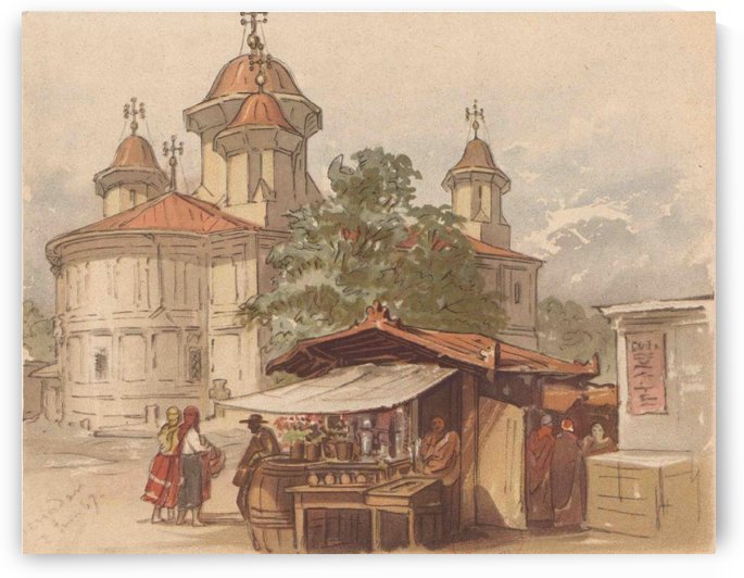 Church in Bucharest by Amadeo Preziosi