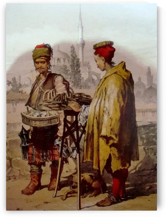 Traders in Istanbul by Amadeo Preziosi