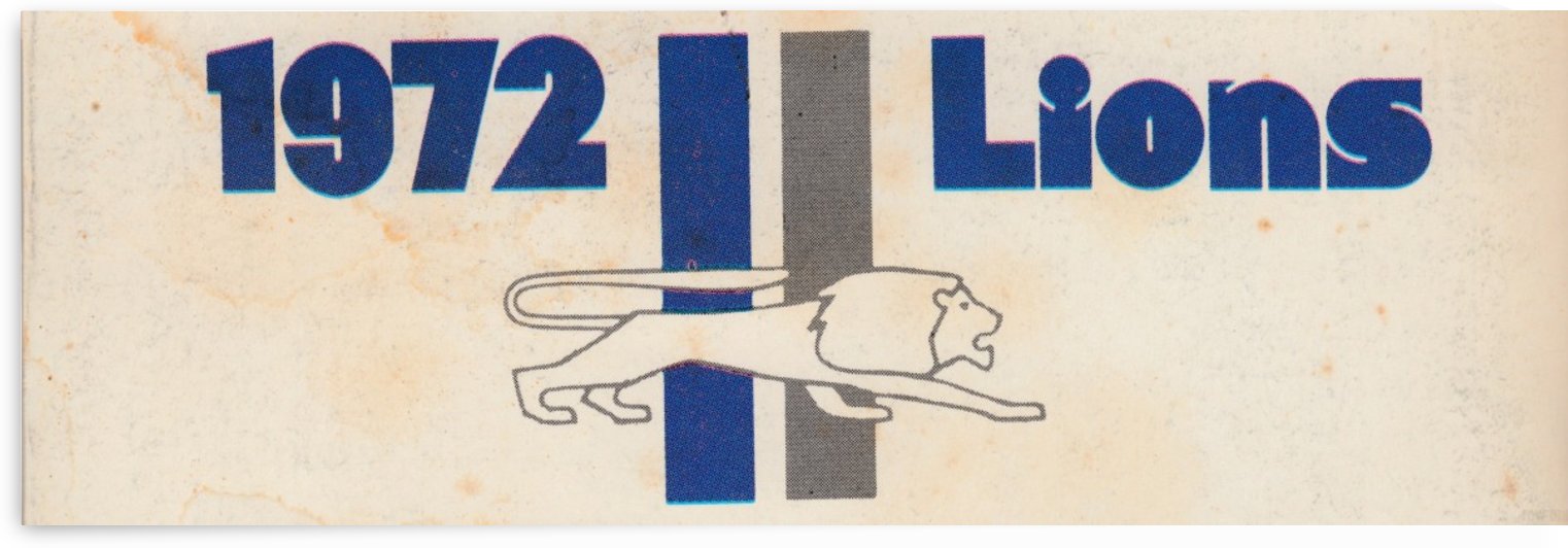 1972 Detroit Lions NFL Art Reproduction by Row One Brand