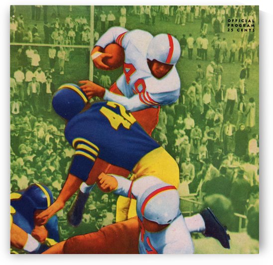 Vintage College Football Program Cover Art Print by Row One Brand