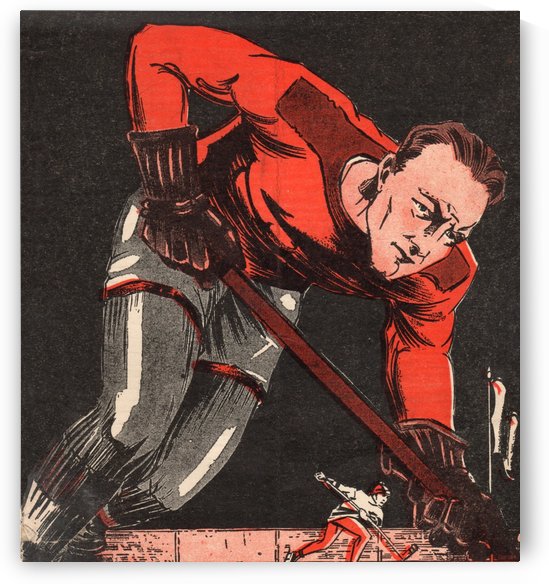 Vintage Hockey Art Poster_Vintage Sports Poster (1) by Row One Brand