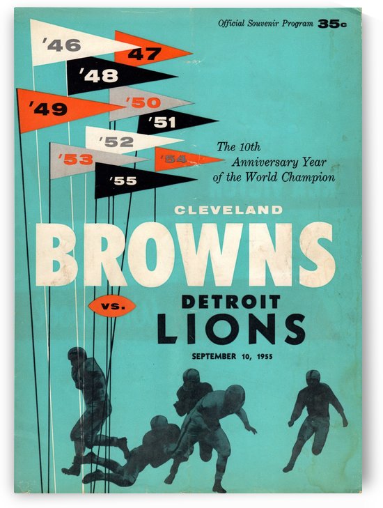 1955_National Football League_Cleveland Browns vs. Detroit Lions_Program by Row One Brand