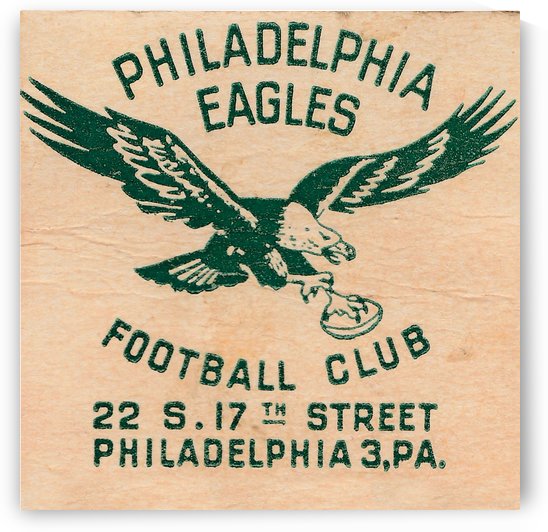 1948 Philadelphia Eagles Football Club Vintage Art by Row One Brand
