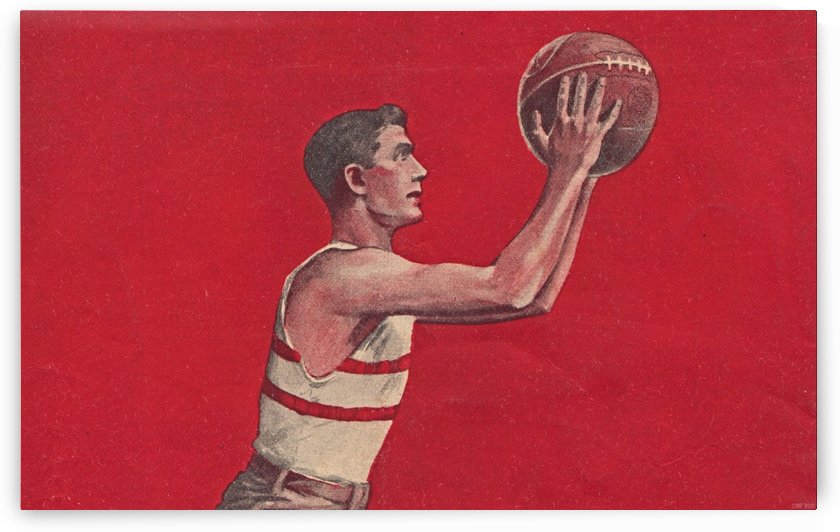 Vintage Basketball Art Poster (1921) by Row One Brand