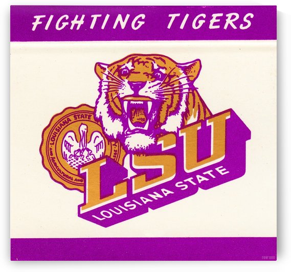 Vintage LSU Louisiana State Tigers Art Reproduction by Row One Brand