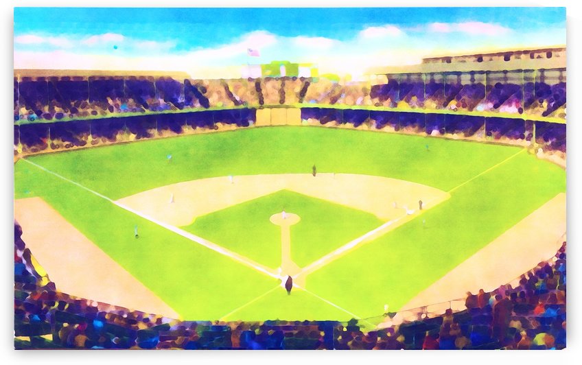 Vintage Baseball Stadium Art by Row One Brand