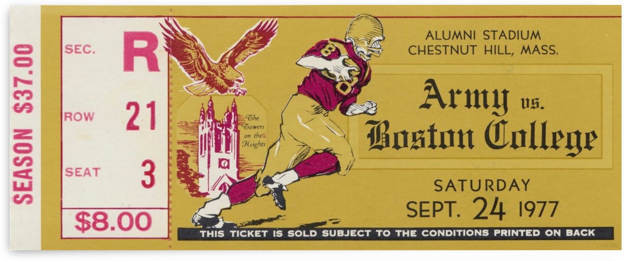 1977 Boston College vs. Army by Row One Brand